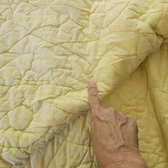 Vtg Pottery Barn Kids Discontinued Green Daisy Garden Full Quilt And 2 Sham Set - Picture 8 of 12